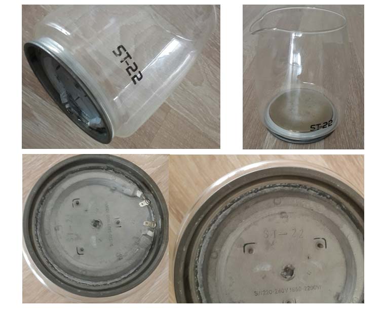 PARTS OF GLASS KETTLES